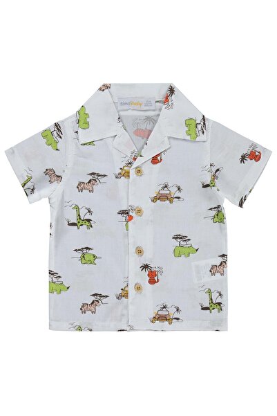 ZEYNEVA Мъжка риза с лъв на Timo, 6–18 месеца – зелена