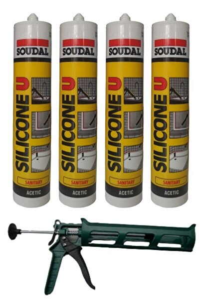 Genel Markalar 4 Adet Soğuk Şeffaf Silikon Tabanca Hediyeli