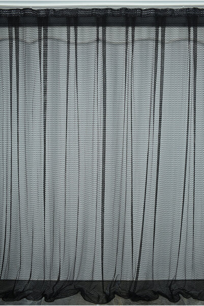 AKÇA TEKSTİL ΜΑΥΡΟ ΧΡΩΜΑ ΟΡΧΙΔΕΑΣ ΜΟΝΟΦΥΛΑΚΤΟ Προκατασκευασμένη πλισέ κουρτίν...