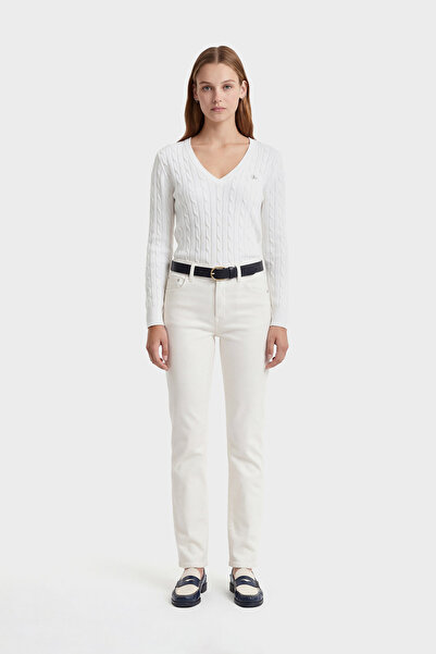 Gant Kadın Beyaz Regular Fit Jean