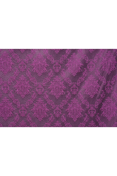 AKÇA TEKSTİL DAMAKS MOR RENK TEK KANAT Hazır dikilmiş Pileli Fon Perde 75*260 cm