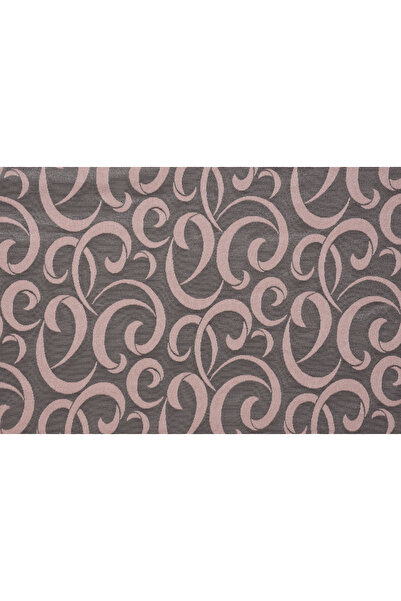 AKÇA TEKSTİL ستارة خلفية مطوية جاهزة للتركيب بلون بودرة موديل AY مقاس 300*260 سم