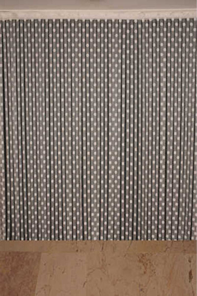 AKÇA TEKSTİL PUANLI MODEL KREM RENK HAZIR İP PERDE 300*280 cm