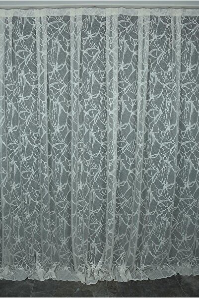 AKÇA TEKSTİL Marble Model Cream Color Single Panel Ready-Made Pleated Backgro...