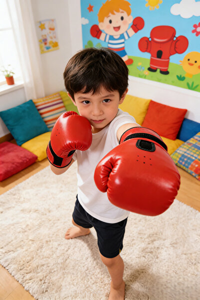 EGG قفازات ملاكمة للأطفال من 3 إلى 9 سنوات. قفازات ملاكمة للأطفال من الجلد ال...