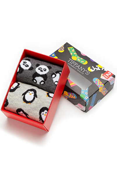 The Socks House Σετ 2 κάλτσες με σχέδιο Panda-Penguin