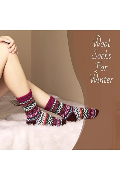 Arabest 5-Pair Women's Wool Socks, Soft Winter Hiking Socks for Cozy Warmth