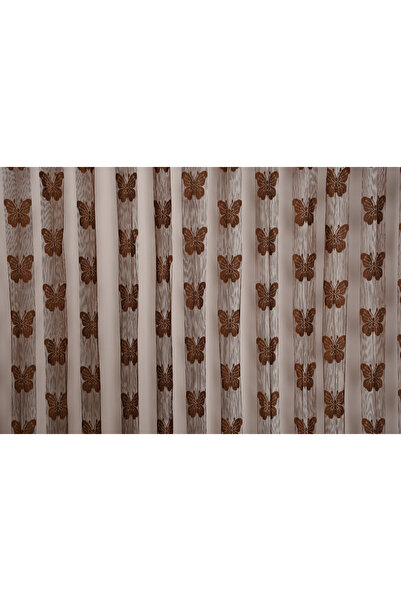 AKÇA TEKSTİL ستارة موديل الفراشة لون بني مرير 300*270 سم