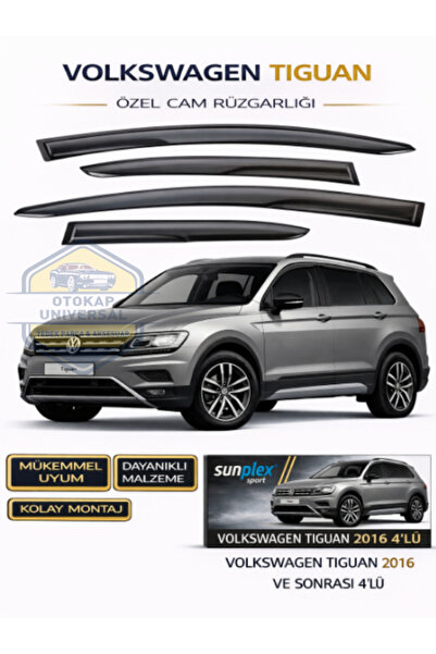 SUNPLEX Volkswagen Tiguan 2016 Ve Sonrası Cam Rüzgarlığı Takım 4'lü Takım Rüz...