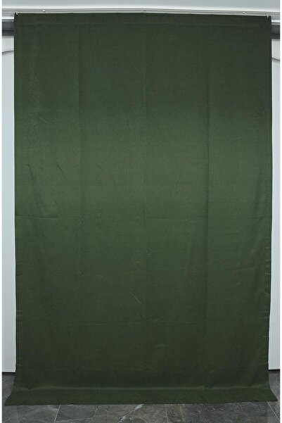 AKÇA TEKSTİL ΥΦΑΝΤΗ ΣΚΟΥΡΑ ΠΡΑΣΙΝΗ ΚΟΥΡΤΙΝΑ ΦΟΝΤΟΥ (ΑΠΟ ΕΞΤΡΑΦΟΡ) ΜΕ ΜΟΝΟ ΦΥΛ...