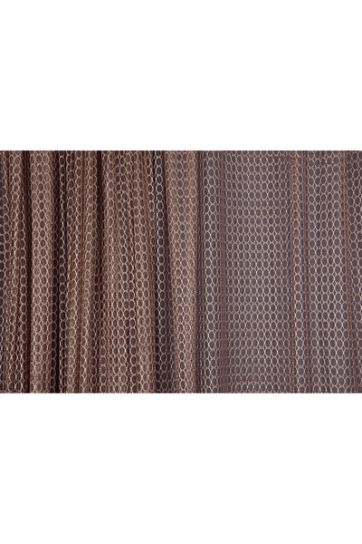 AKÇA TEKSTİL Orki̇de Model Dark Mink Color Single Wing Ready-Made Pleated Bac...