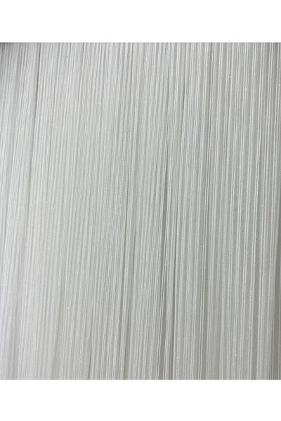 AKÇA TEKSTİL Модел Макарна, сребристо-бял цвят, готов за шиене, плисиран тюле...