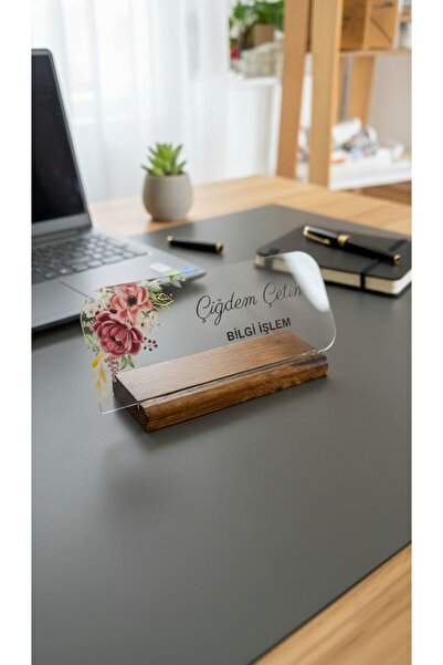 Hediyelen Ofis Hediyesi Masa Üstü İsimlik Pleksi