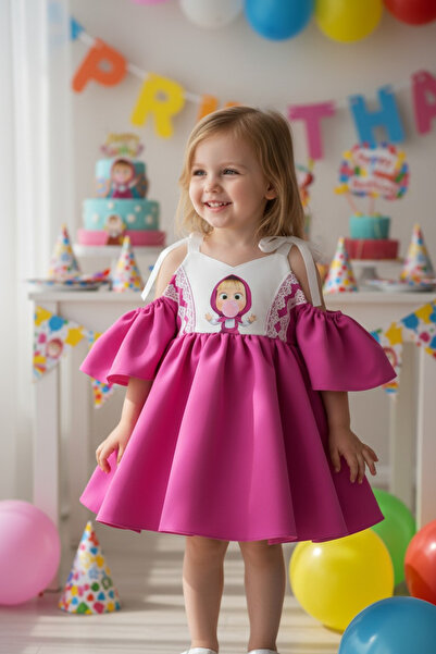 M&A Clothing Maşa ile koca ayı kostüm elbise,maşa kız cocuk elbise,maşa elbise