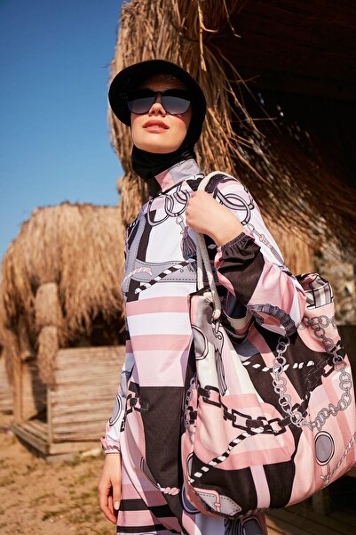 Marina Μαγιό Hijab με μοτίβο αλυσίδας M2315-1