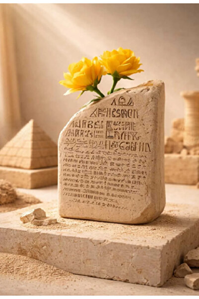 Yaratıcı sanatlar atölyesi Antik Mısır Tableti Şeklinde Hiyeroglif işlemeli T...