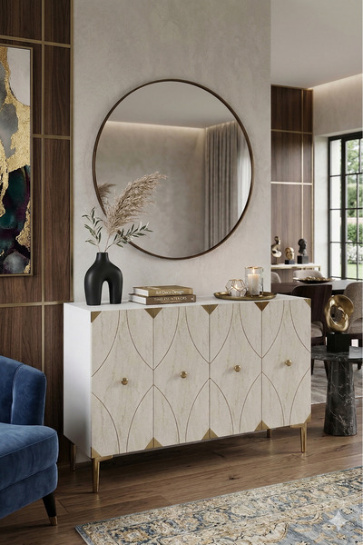 CENEYRA KA1297BTG ALFA120 KONSOL, KAHVE KÖŞESİ ve TV SEHPASI, ÇOK AMAÇLI DOLA...