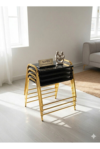 Zigon 4'LÜ TEPSİ MODEL MODERN SEHPA