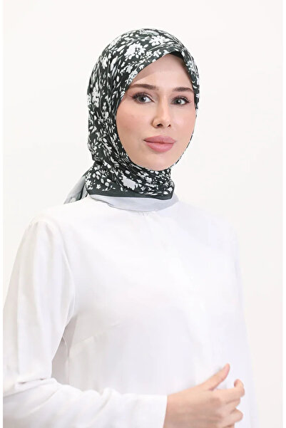 sefamerve Μαλακό κασκόλ με σχέδιο 70261-10 Γκρι Μαύρο