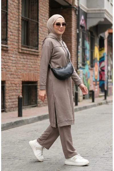 sefamerve İki İplik Eşofman Takım 3034-08 Vizon