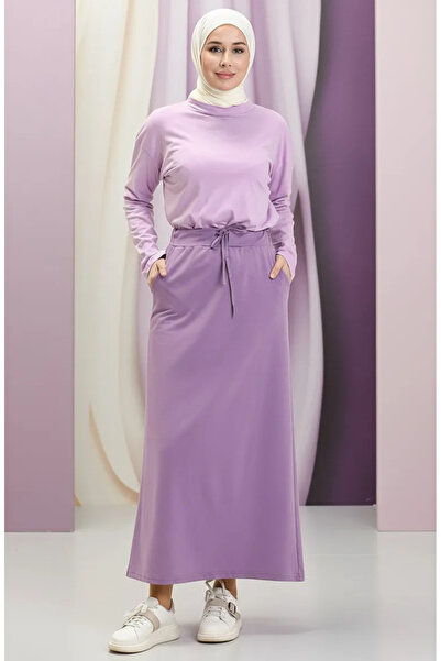 sefamerve Αθλητική φούστα λιλά με τσέπες - 0152-20