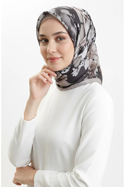 sefamerve Κεχριμπαρένιο κασκόλ με σχέδιο 70325-12 Βιζόν