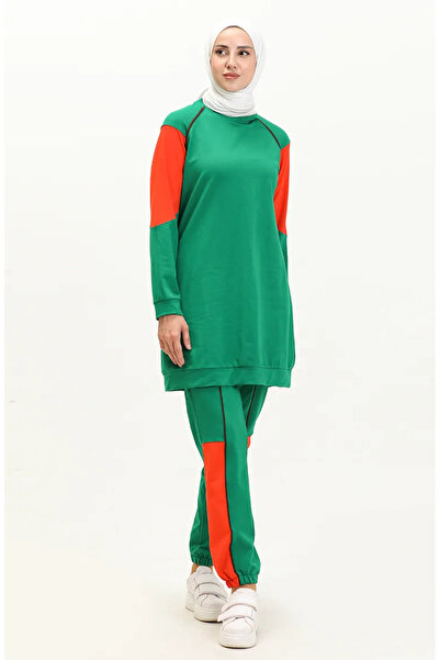 sefamerve Garnili Eşofman Takım 71083-02 Yeşil