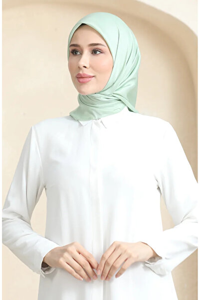 sefamerve Απλό κρυστάλλινο κασκόλ 70252-19 Mint Green