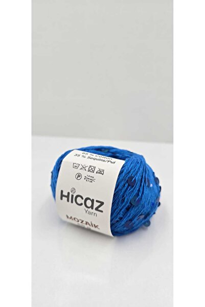 HİCAZ YARN %100 COTTON(PAMUK) T.MAVİ 3-6 MM PULLU ÖRGÜ &ÇANTA İPİ . YUMAKLAR ...