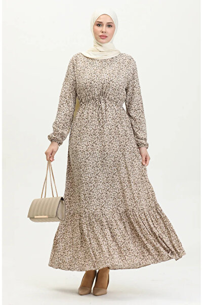 sefamerve فستان فيسكوز مينك - نمط الأزهار، موديل 81859-03