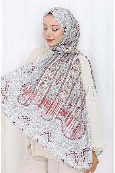 sefamerve Ινδικό σάλι βουάλ 70321-04 Βουργουνδία