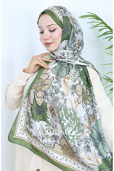 sefamerve Šátek s květinovým vzorem Champs-Elysees 70319-16 Khaki