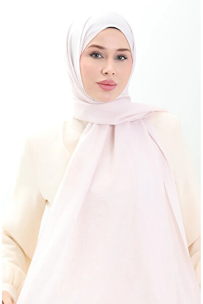 sefamerve Madame Mary French Voile Shawl 19099-23 Πούδρα