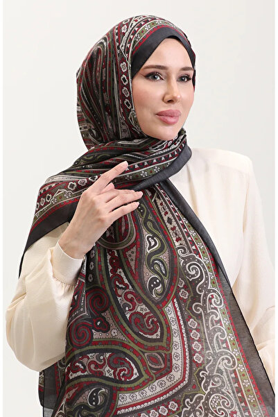 sefamerve Εθνοτικό Κεχριμπάρι Σάλι 70278-04 Ανθρακίτη