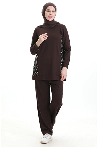 sefamerve Set dublu fragmentat cu model 20053-01 maro