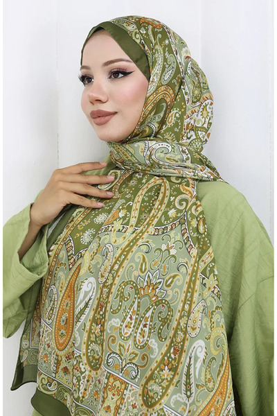 sefamerve Етнічний дизайн Шаль Janjan 70306-11 Haki