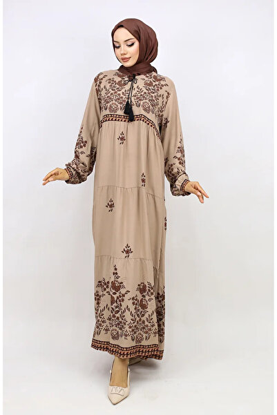 sefamerve Norkové šaty s kvetinovým vzorom veľkej veľkosti - 4084-08