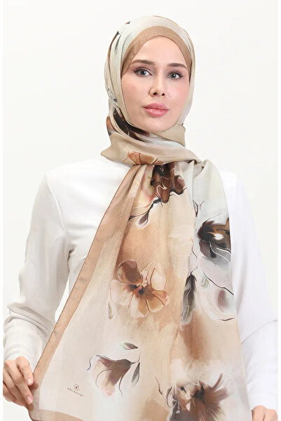 sefamerve Κεχριμπαρένιο σάλι 70250-06 Γαλακτώδης καφές Μουστάρδα