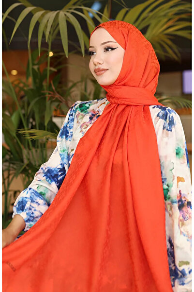 sefamerve Σάλι Karaca Jacquard 81096-08 Πορτοκαλί