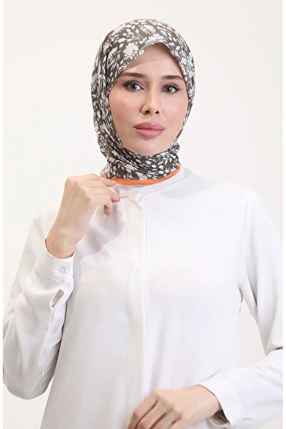 sefamerve Μαλακό κασκόλ με σχέδιο 70261-03 Εκρού Καφέ