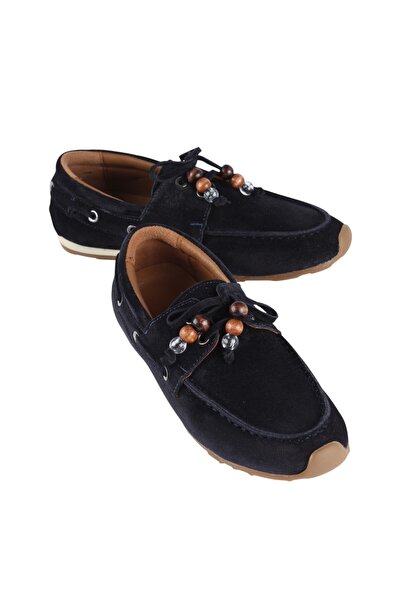 luuq shoes Alvena Genuine Leather Suede Lace-Up Women's Loafer with Bead Acce...