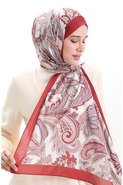 sefamerve Μαλακό σάλι με έθνικ σχέδιο 70296-18 Πλακάκι λιλά