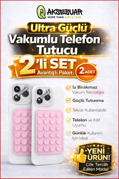 Q Aksesuar Silikon Vakumlu Telefon Tutucu, Cep Telefonu için Silikon Yapışkan...