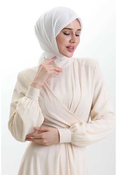 sefamerve Madame Mary Γαλλικό Voile Φουλάρι 19098-25 Λευκό