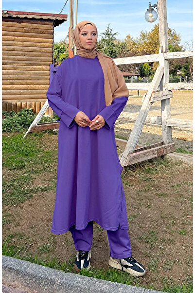 sefamerve İki İplik Eşofman Takım 3040-14 Koyu Lila