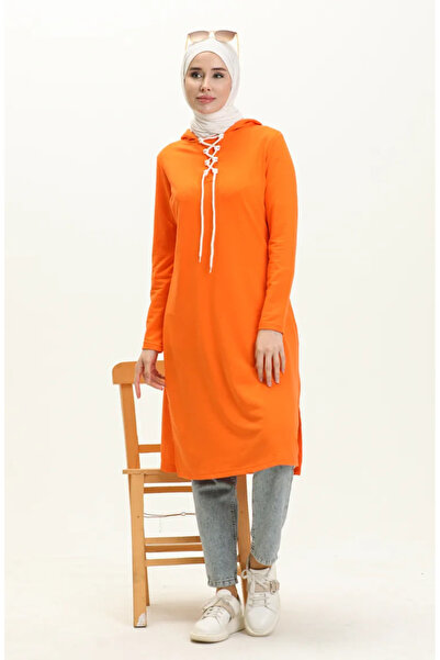 sefamerve Суитшърт Bağcıklı 3030-16 Оранжев