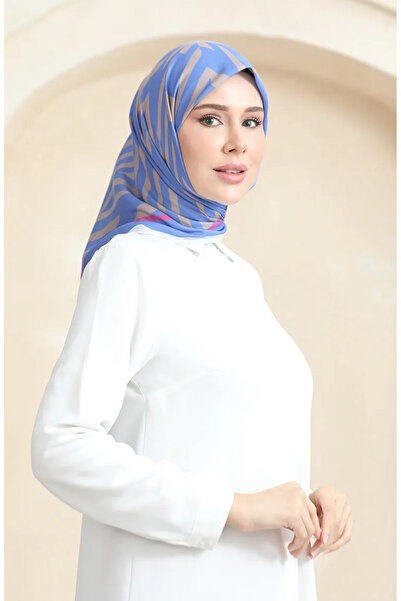 sefamerve 19092-20 Візон Кот Синій М'який Бавовняний Шарф