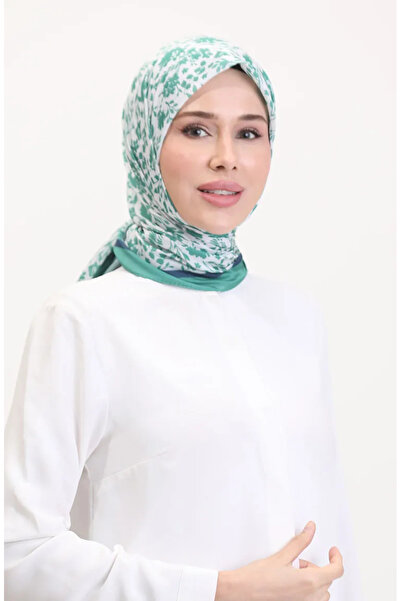 sefamerve Μαλακό κασκόλ με σχέδιο 70261-11 Πράσινο Ναυτικό Μπλε