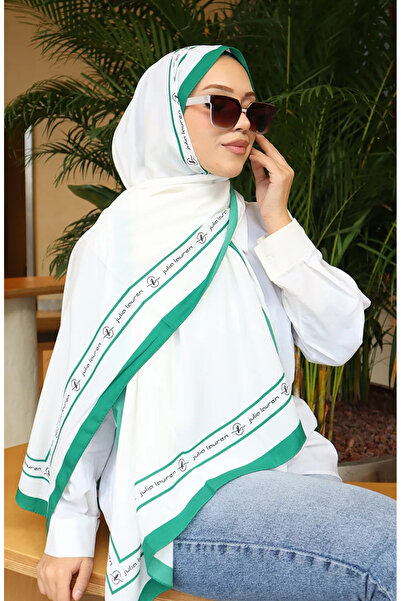 sefamerve ριγέ Σάλι 70340-02 Πράσινο Εκρού