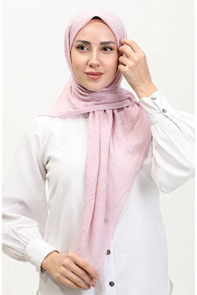 sefamerve 90165-28 Μοντέλο Bamboo Kraş Κασκόλ - Πούδρα